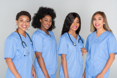 Nurses who are working in a hospital together